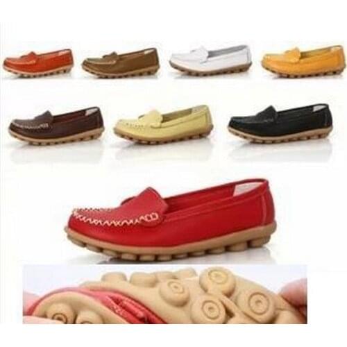 DADIJIER 2021 Women genuine Leather Shoes Slip on women Flats Loafers Comfort shoes woman moccasins Spring summer shoes