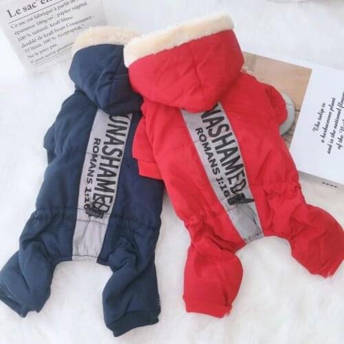 Winter Dog Jumpsuit Warm Dog Clothes Coat Jacket Puppy Yorkshire Pomeranian Poodle Bichon Schnauzer French Bulldog Pet Outfits