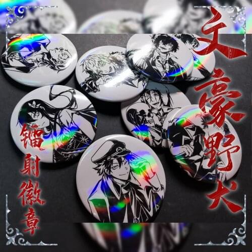 Anime Bungo Stray Dogs Dazai Osamu Nakahara Chuuya Badge Souvenir Button Brooch Pin Medal Metal Medal Cute Collectible Xmas Gift