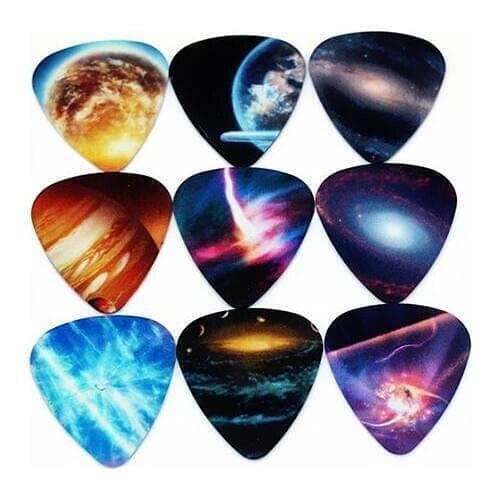 10pcs Colorful Musical Accessories Universe Planet Guitar Picks Mixed Plectrum