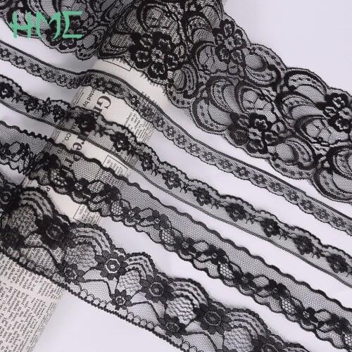 10yards Black Beautiful Lace Ribbon Embroidered Trim Lace Fabric For DIY Craft Wedding Clothing Accessories Sewing Decoration