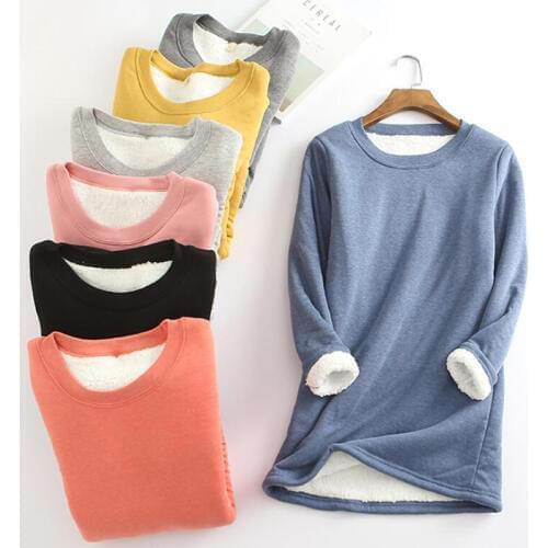 2019 Winter Thick Velvet T Shirt Women Long Sleeve Thick Warm Tshirt Vintage Female Bottoming Shirt Ladies Tops Plus size