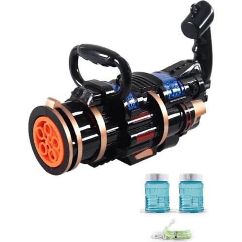 2021 New Beach Outdoor Toy for Kid Interactive Electric Toy for Toddler Gatling Bubble Maker Musical Toy for Wedding Celebration