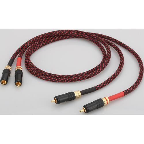 A54 Pair HI-End Pure copper RCA To RCA Audio Cable 2RCA Interconnect cable OFC cable