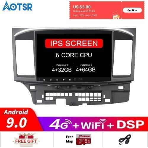 Android 9.0 DSP Car GPS Navigation radio player For Mitsubishi Lancer EVO 2007-2017Multimedia Radio Audio Player Headunit No DVD