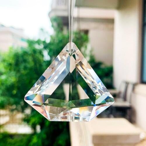Clear Irregular Cone Crystal Prism Chandelier Suncatcher Rainbow DIY Romantic Wedding Ceiling Jewelry Ring Making Accessories