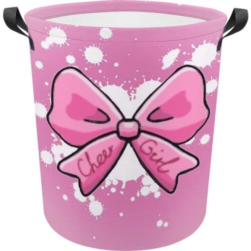 Cheer Girl Bathroom Folding Laundry Basket Room Organizer Storage Laundry Basket Bag Cheer Cheerleading Cheer Cheerleading Cheer