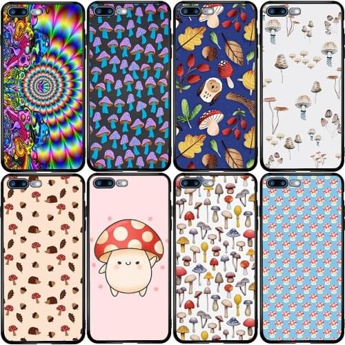 Phone Case for Xiaomi Redmi Note 10 9 9S 9A 8 8T 7 6 7A 6A 5A 5 A1 A2 A3 Pro Max Plus Lite Mushrooms Elegant