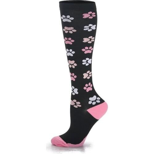 30 Styles Compression Socks Sports Happy Compression Stocking For Anti Fatigue Pain Relief Knee High Stockings Men Women