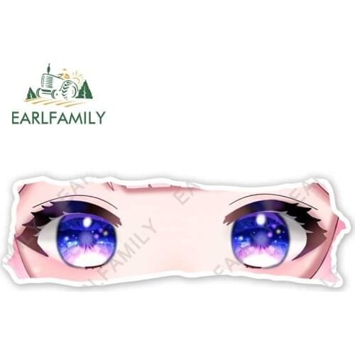 EARLFAMILY 13cm x 4.2cm for Anime Chromatic Eyes Car Stickers Campervan Car Accessoires Decal Laptop RV JDM Funny Vinyl Decals
