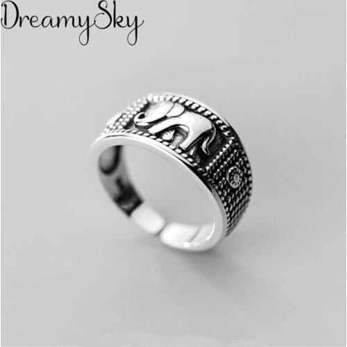 New Arrivals Vintage Elephant Rings For Women Large Adjustable Size Finger Ring Fashion Charm Jewelry Valentines Day Gift