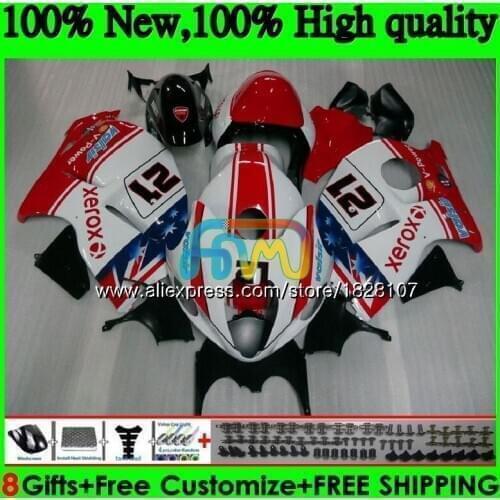 Body For SUZUKI Hayabusa GSXR 1300 GSXR1300 96 97 98 99 Red blue star 01 48BS.27 GSXR-1300 1996 1997 1998 1999 2000 2001 Fairing