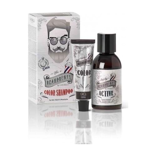 Beard and hair dye in shampoo 9G Gray Beardburys