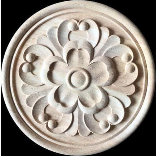 20CM Sculpture Circle Retro Style Art Wall Decorative Wood Applique Vintage Home Decor Decoration Accessories Miniaturas