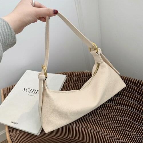 Fashion Exquisite Shopping Bag Retro Casual Women Totes Shoulder Bags Female Leather Solid Color small Handbag for Women 2021