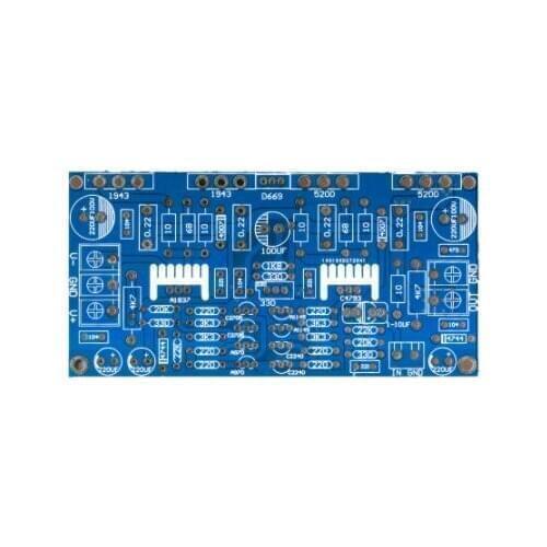 Mono 200W power amplifier board 1943+5200 high power Toshiba tube rear stage power amplifier board PCB empty version