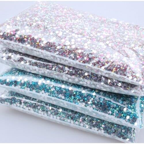 Normal AB Colors New Resin Rhinestones 4mm 50000pcs Flatback Non Hotfix Giue On For Nails Art Decoration DIY 3D Jewelry Making