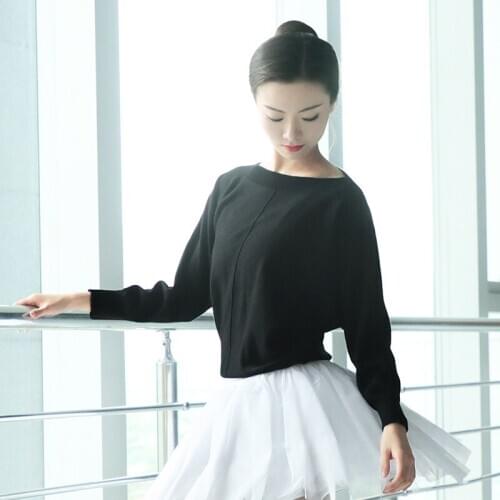 2021 New Songyuexia Women in ballet sweater winter dancing to long-term adults black /pink long sleeve ballet clothing
