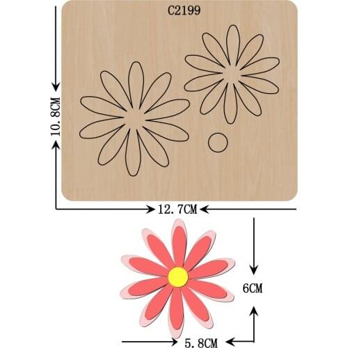 New Flower Bow Wooden die Scrapbooking C2199 Cutting Dies