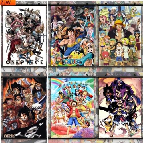 One Piece D Luffy Straw Hat Anime Diamond Painting Diamond Mosaic Full Diamond Embroidery Cross Stitch Kits Home Decoration