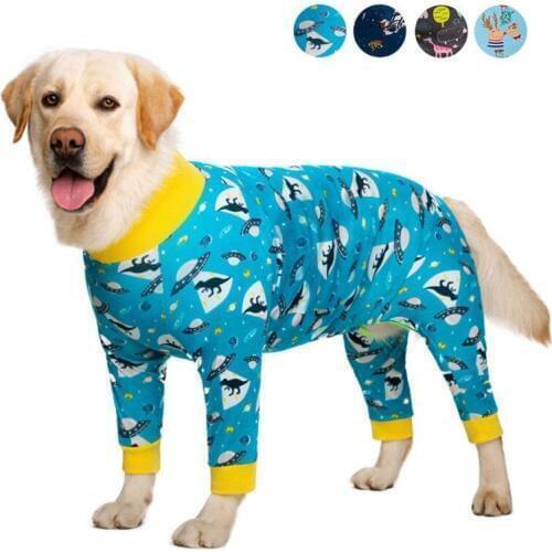 Medium Large Dogs Pajamas For Pet Dogs Clothes Jumpsuit For Dog Costume Coat Dogs Bodysuit Post Surgery Cartoon Clothing
