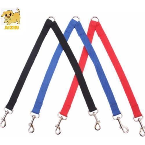 Strong Nylon Dog Double Leashes Candy Color Soft For Two Small Medium Dog Cat Outdoor Walking Collar Leads Pet Product Supplier