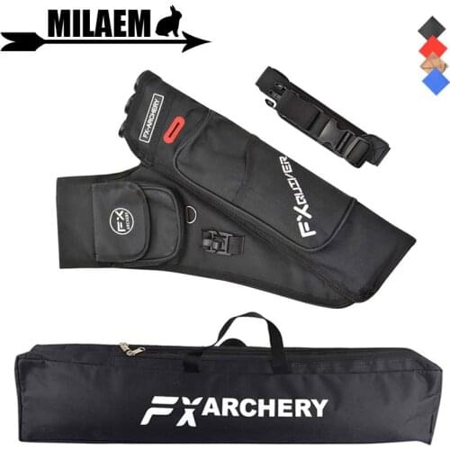 Archery Recurve Bow Bag Bow Bag Bow Case Side Quiver 3-Tube Quiver Arrow Quiver Arrows Holder Hunting Bow Shooting Accessories