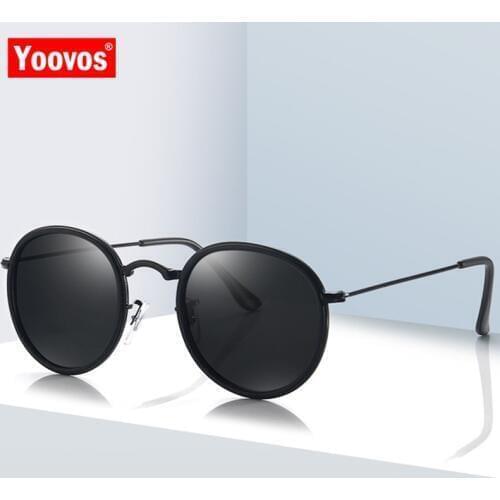 Yoovos Polarized Sunglasses Women/Men 2021 Vintage Round Sunglasses Women Polarized Retro Brand Design Oculos De Sol UV400