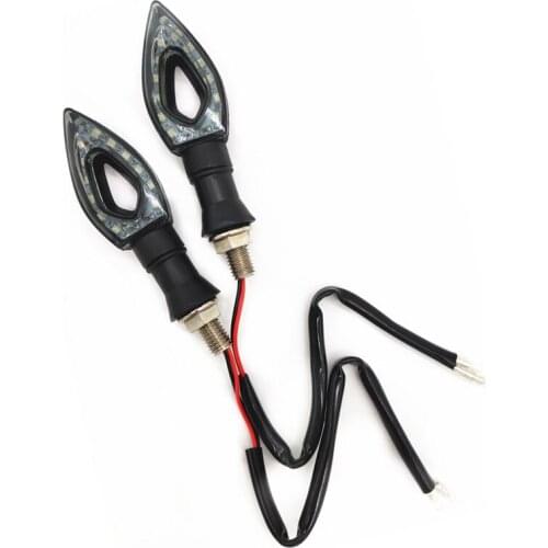 2pcs Universal 12 LED Motorcycle Turn Signal Warning Light Motorbike Front Lamp Indicators for Moto Lighting Refit Accessories
