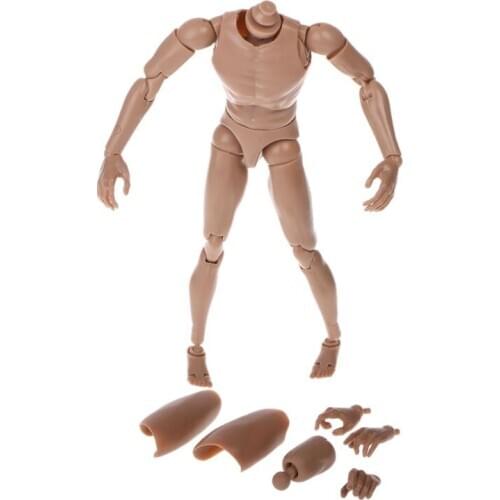 Narrow Shoulder 1:6 Scale Action Figure Nude Male Body Fit HOT Toys B001