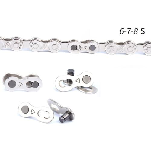 Bike Chain Link Silver Missing Chain Connectors Link Quick Release Chain Master Link Joint Connector Clip Lock Accessories