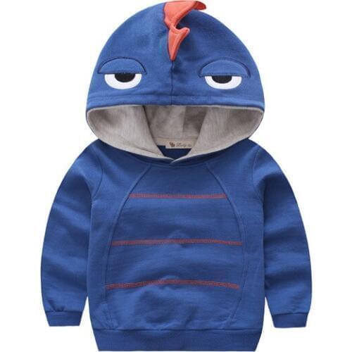 Spring Autumn children coat Boys girl cotton sweatshirt hoodies cartoon monster dinosaurs baby kid clothes pullovers