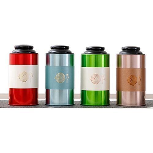 Xin Jia Yi Packing Round Tin Can Glossy Surface Kitchen Canisters Tea Box Pencil Brush Candle Container Wholesale Tin Cans