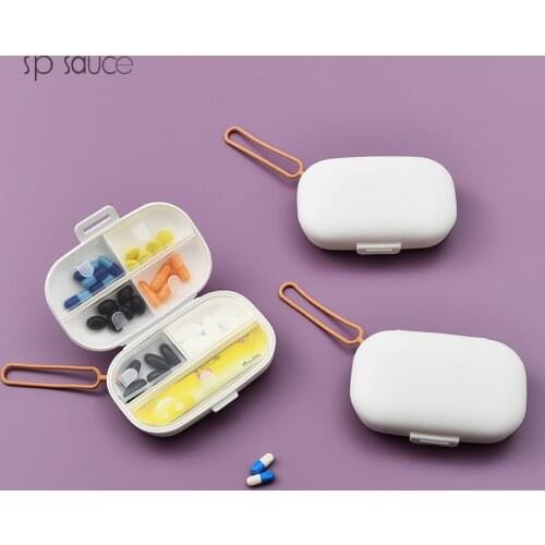 Japan 7 Grids Medicine Box Portable Medicine Box Portable Small Medicine Organizer Case with Separate Cover Medicine Storage Box