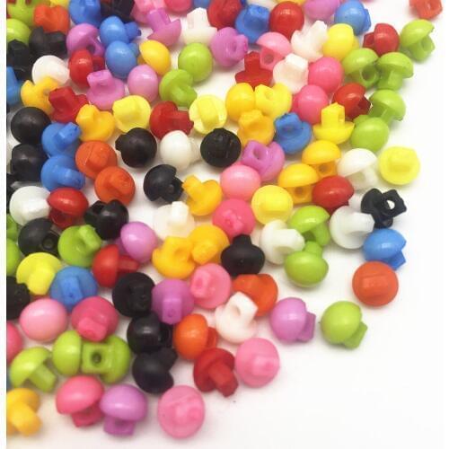 Yiasangly 5000pcs Mixed 6mm Round Shank Nylon Buttons Plastic Mini Tiny Button Sewing Embellishments For Scrapbooking