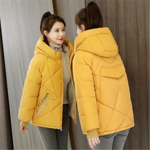 Plus Size New Winter Jacket Women Parkas Hooded Thick Down Cotton Padded Parka Female Jacket Short Coat Slim Warm Outwear 210