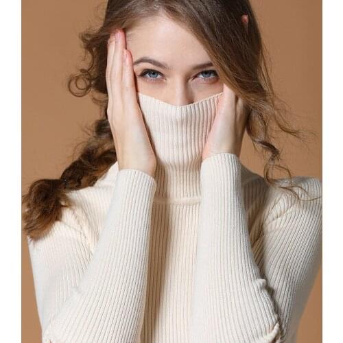 AECU 2021 Autumn Winter Womens Turtleneck Sweaters Tops Womens Sweaters Thin Pullover Jumper Knitted Sweater Pull Femme Hiver