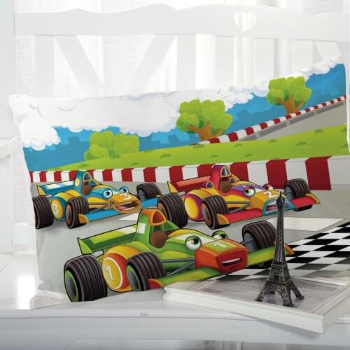1pc Cartoon Childrens Pillow cover Pillow case Bedding Pillowcase Pillowcovers decorative 50x70 3D for kids baby Car racing