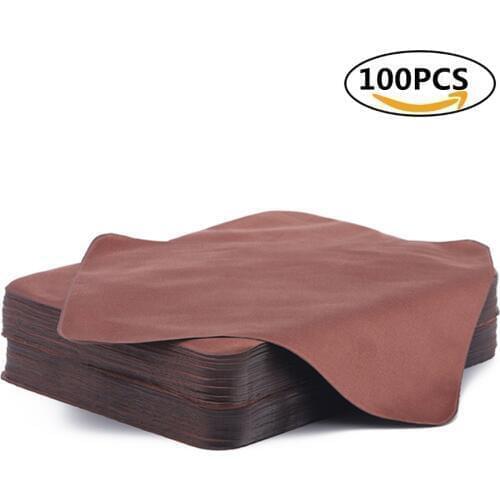 100 piece lens cloth milk slik 15cm*18cm eyeglasses camera digital cleaning cloth by dhoptical