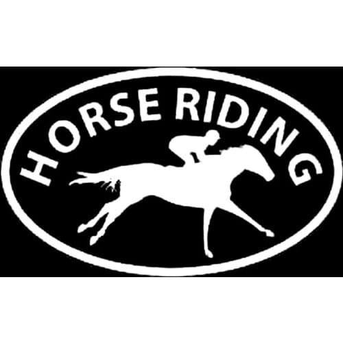 15.5CM*9.5CM Horse Riding Sport Oval Car Window Sticker Decal Car Styling Car Stickers