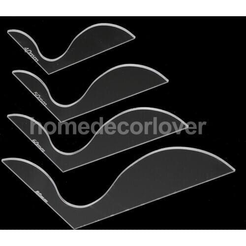 4 Specs Acrylic Leather Tools Leathercraft Bag Wallet Corner Pattern Molds A