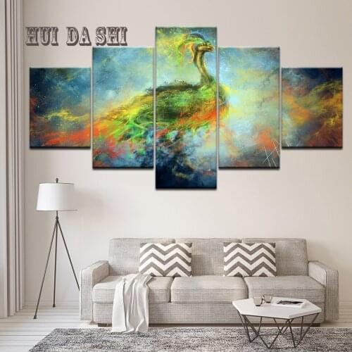 Abstract Animal Peacock Canvas Painting Wall Art Home Decor For Living Room Apartment HD Print oil painting Poster Picture Mural