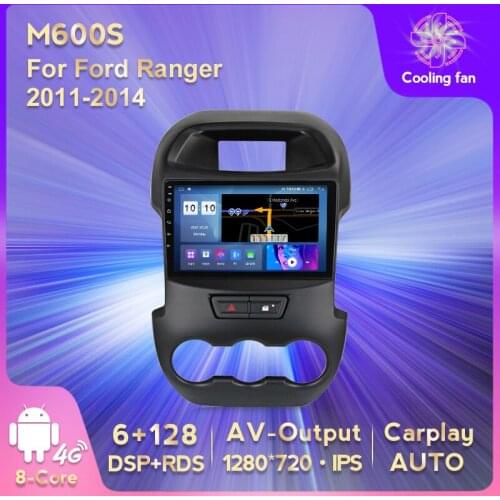 MEKEDE Car Radio For Ford Ranger Xlt Automotivo 2011-2014 Multimedia Player 6GB+128GB Android 11 BT WIFI Carplay 4G NET