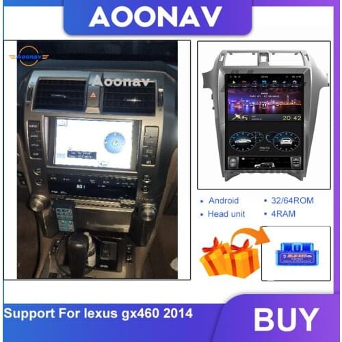 Car 2 din stereo receiver HD vertical screen radio multimedia player GPS For LEXUS GX460 2014 Car stereo Player tape recorder
