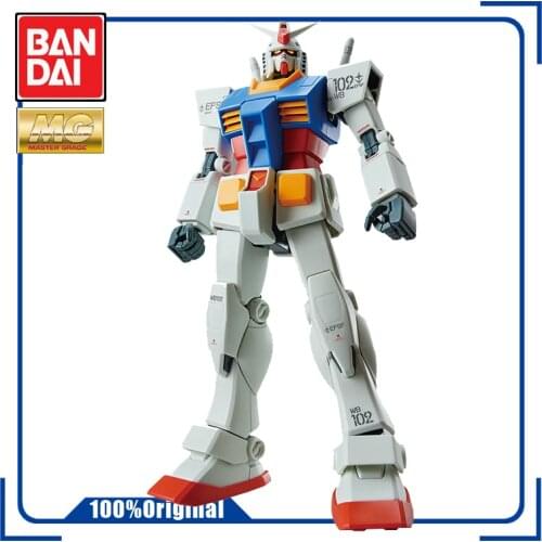 BANDAI MG 1/100 RX-78-2 Perfect Gundam Ver Anime Color Assembly Model Action Toy Figures Gifts for Children