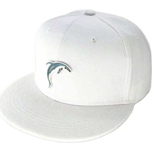Dolphin Animal Embroidery Cotton Baseball Cap Hip-hop Cap Adjustable Snapback Hats for Men and Women 204