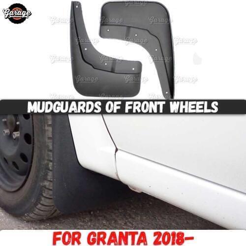 Mudguards of front wheels for Lada Granta 2018- broad form Rubber accessories protective anti splash car styling tuning