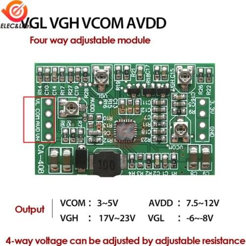 CA-508 3.3V 12V 4 Channels Output TFT Backlight Driver Step UP Module LCD screen TCON board Power Supply Board