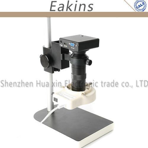 HD 1080P Electronics Industry Digital Microscope Camera HDMI VGA Output Built-in Professional Measurement Software PCB Repair