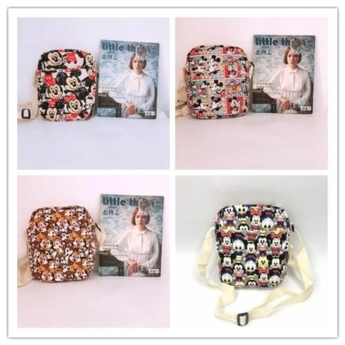 Disney Mickey Minnie Chip Dale Anime Figures Cartoon Product Cosplay Accessories Casual Shoulder Bag Gifts Unisex